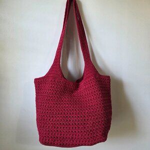 EUC THE SAK RED CLASSIC HOBO STYLE BAG MEDIUM